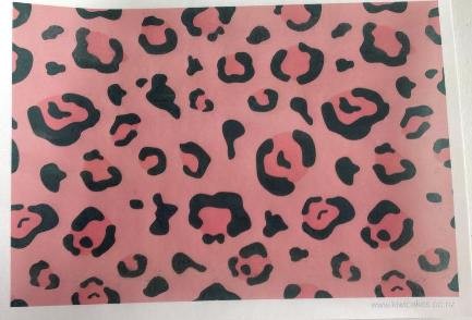 Wafer paper sheet Pink leopard print
