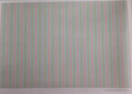 Wafer paper sheet Pink & Green Stripes