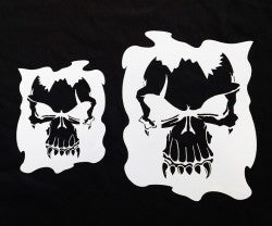 Single Skull stencil set 2 stencils