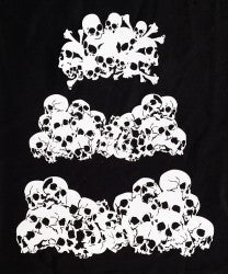 Skull clusters of skulls stencil set 3 stencils