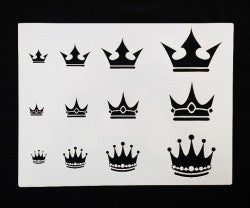 Crown asstd crowns stencil