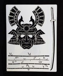 Samurai Warrior stencil