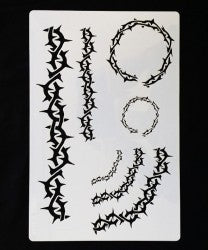 Thorns barbs stencil