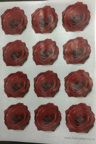 Wafer paper sheet 12 Rose flowers