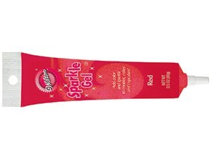 Sparkle gel piping icing gel Red