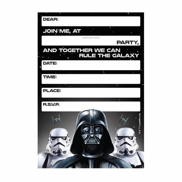 Star Wars classic party invites (8)
