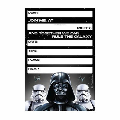 Star Wars classic party invites (8)
