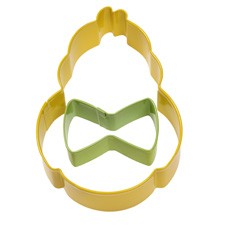 Duck or chick cookie cutter with bow tie Easter