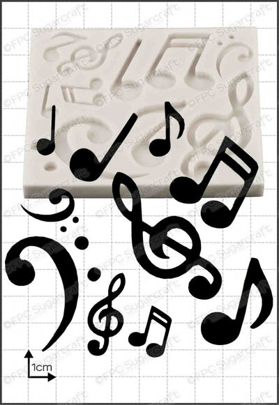 Musical notes Music note silicone mould No 1