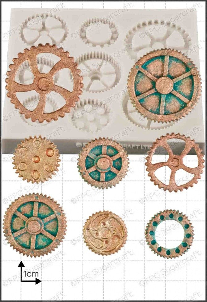 Steampunk Cogs and Gears silicone mould no2