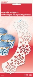 Snowflake snowflakes cupcake wrappers (12)
