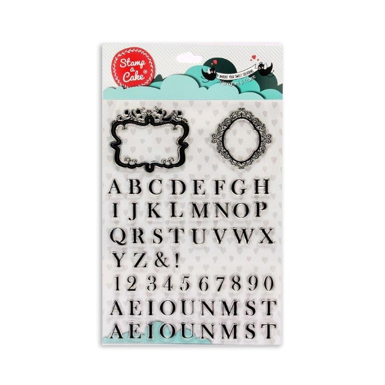 Stamp a Cake Stamp Set Monogram alphabet and frame