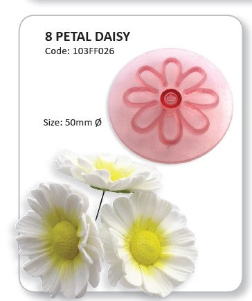 Jem Eight petal Daisy 8 petals flower cutter 50mm size