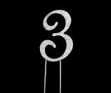 7cm high Diamante number pick 3