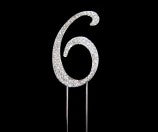 7cm high Diamante number pick 6
