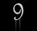 7cm high Diamante number pick 9