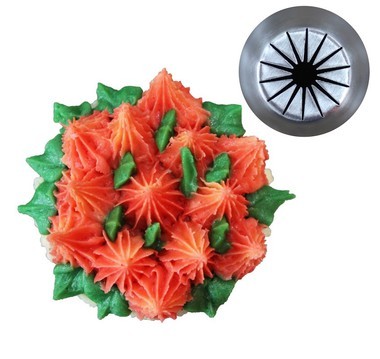 Large flower icing tip nozzle Rope Twist and Flower Russian Style