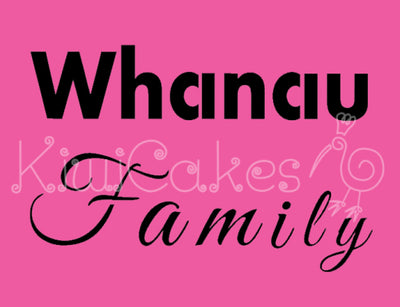 Kiwiana stencil Maori Whanau & Family