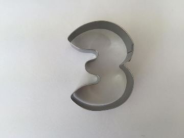 Number cookie cutter Number 3 Three 5cm Stainless Steel