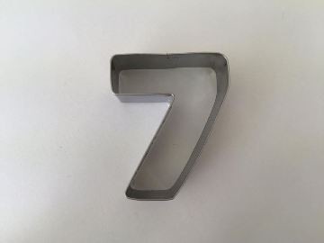 Number cookie cutter Number 7 Seven 5cm Stainless Steel