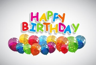 A4 Edible icing image Happy Birthday Balloons