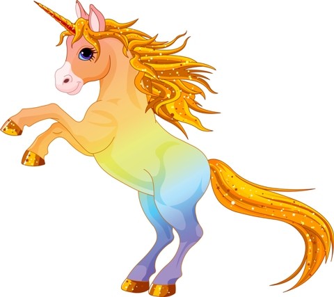 Edible icing image Rainbow Unicorn