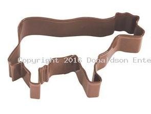 Cow brown metal cookie cutter
