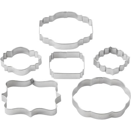 Set 6 fondant plaque or cookie cutters