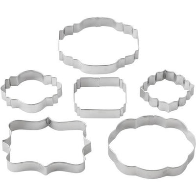 Set 6 fondant plaque or cookie cutters