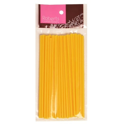 Lollipop sticks 6 inch Yellow (25)