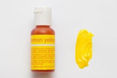 Concentrated food colouring gel paste yellow