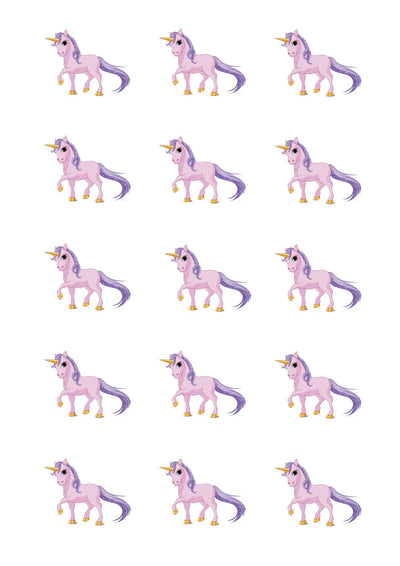 Design Sheet edible image Pink Unicorns