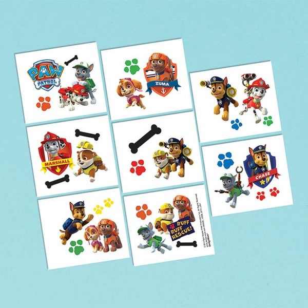 Paw Patrol party Tattoos