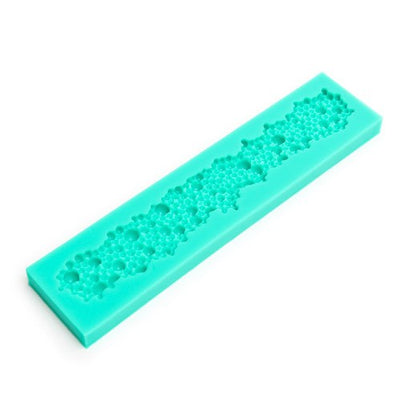 Textured pearl bead border silicone mould