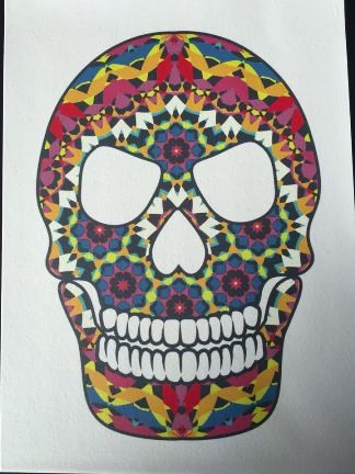 A4 Edible icing image Day of the Dead Skull