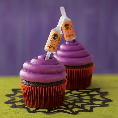 Halloween shot tops cupcake papers and bottle pipettes
