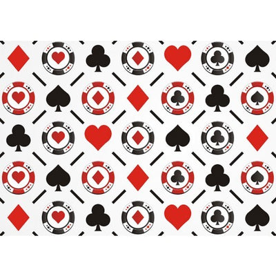 A4 Edible icing image Card Suits and Poker Chips pattern