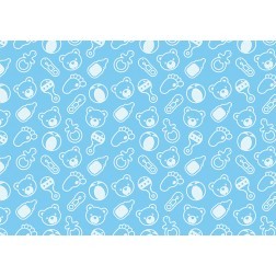 A4 Edible icing image Baby Shower pattern background BLUE