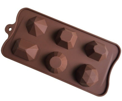 3d Large Gems silicone chocolate mould use for Isomalt too