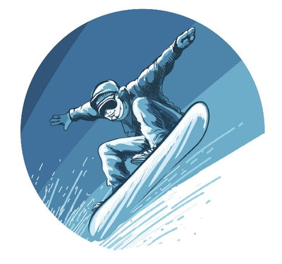 Edible icing image Snowboarder Snowboarding