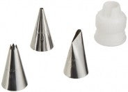 Wilton 4 piece set tip No 3 and 18 and 104 with coupler