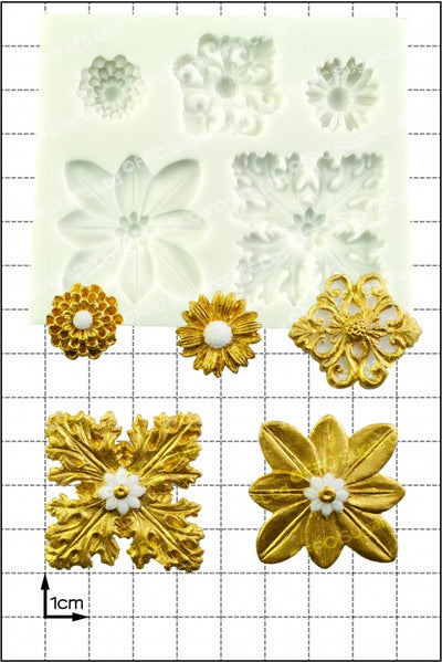 Decorative ornate Baroque gilded accents silicone mould