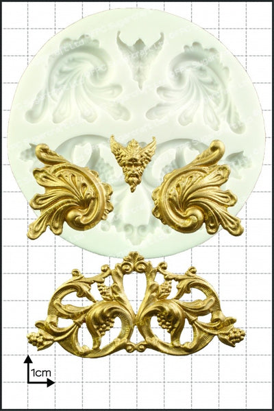 Foliate Scrolls baroque gilded ornate decorative silicone mould