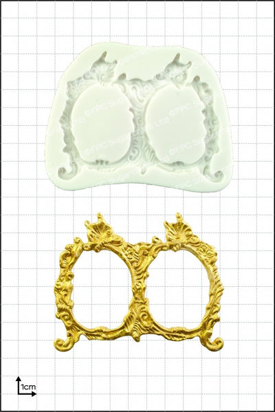Small double frames decorative silicone mould