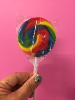 Rainbow Swirly lollipop LARGE (great for drip cakes)