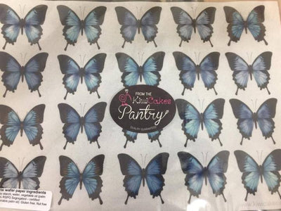 Wafer paper sheet Blue Swallowtail Butterfly Butterflies