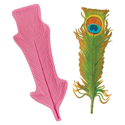 Large Ostrich or Peacock feather silicone mould 27x9cm