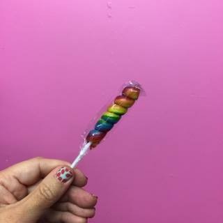 Rainbow Spiral twist lollipop (great for drip cakes)