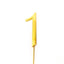 Gold metal numeral 1 cake topper pick