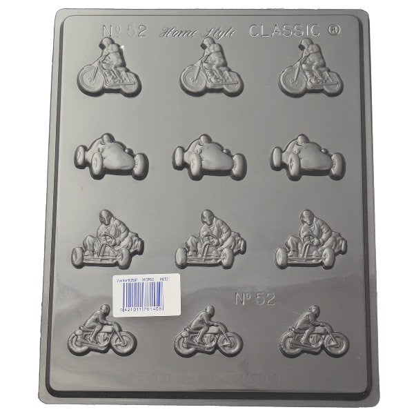 Motorbikes Motorcycles Racing Cars and Go Carts chocolate mould